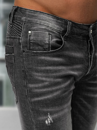 Spodnie jeansowe męskie slim fit czarne OZONEE NB/MP0070NZ