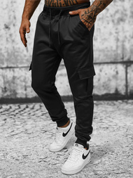 Spodnie dresowe męskie czarne OZONEE JS/8K1130/3