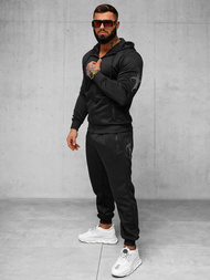 Komplet dresowy męski czarny OZONEE O/FF3781AB