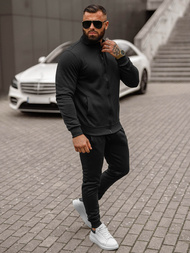 Komplet dresowy męski czarny OZONEE JS/68C10385/3Z