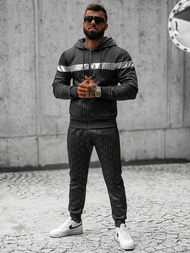 Komplet dresowy męski czarny OZONEE O/3A73