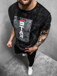 T-Shirt męski czarny OZONEE JS/SS10927Z