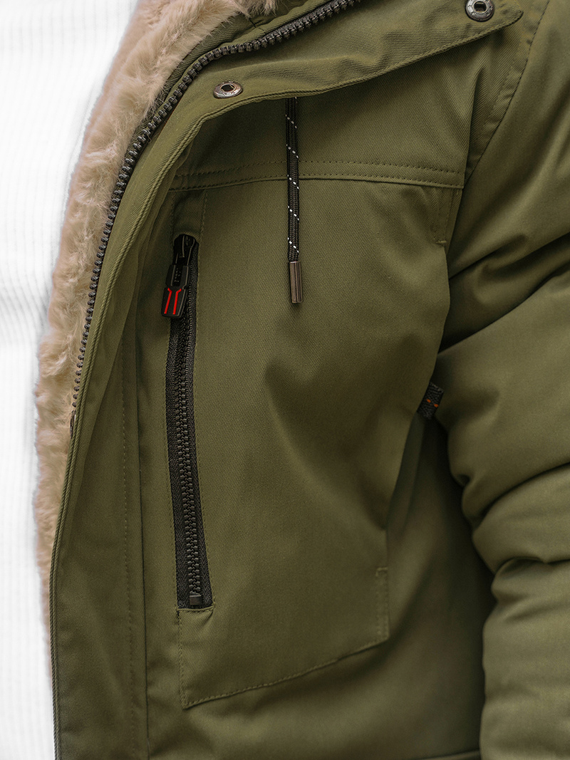 Kurtka zimowa męska zielona OZONEE JS/22M37/136