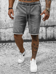 Spodenki męskie jeansowe szare OZONEE NB/MP0273GC