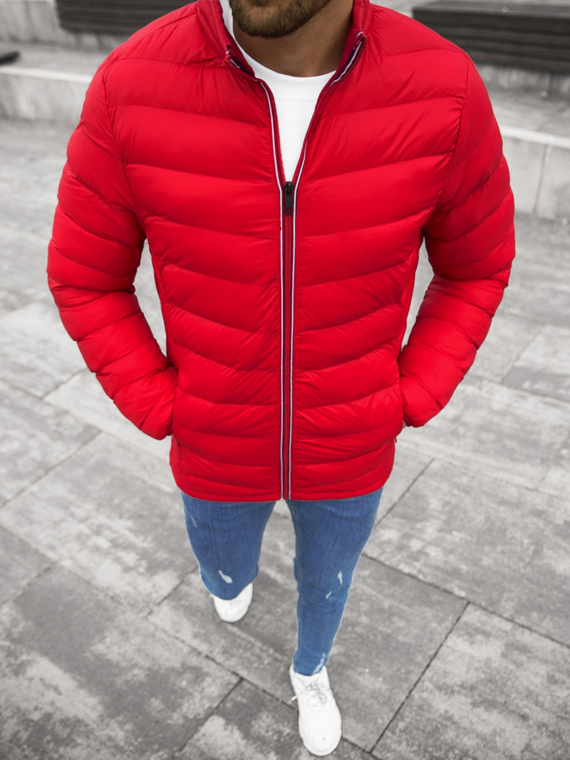 Kurtka męska przejściowa czerwona OZONEE JB/JP1100Z