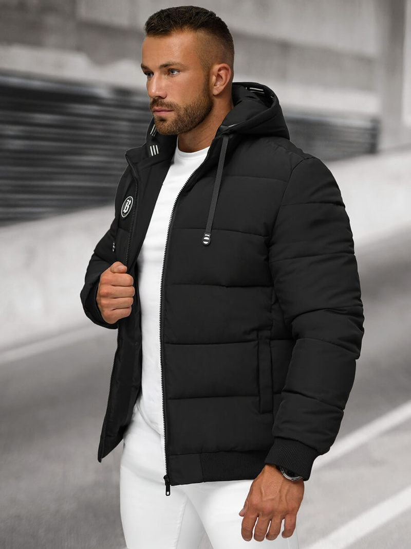 Kurtka zimowa męska czarna OZONEE JS/31M5026/392