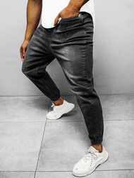 Spodnie jeansowe męskie czarne OZONEE DP/746Z