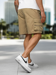 Spodenki męskie cargo z kieszeniami beżowe OZONEE JS/27K6538/6