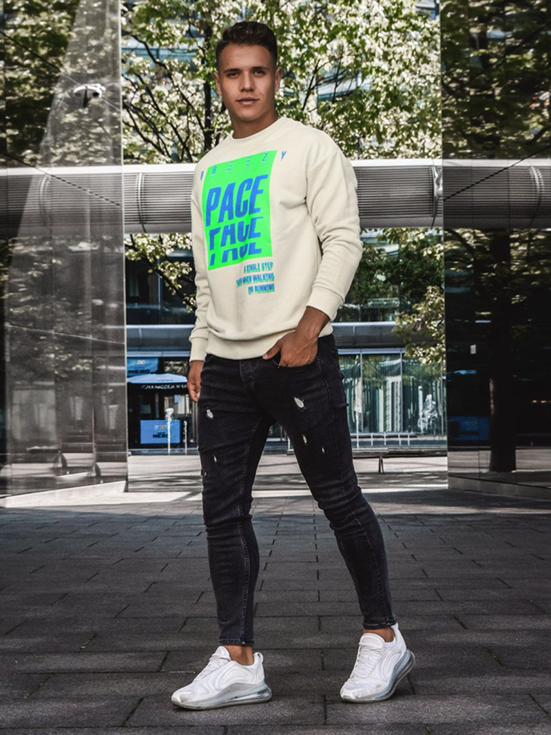 Spodnie jeansowe męskie grafitowe OZONEE DP/589/R3