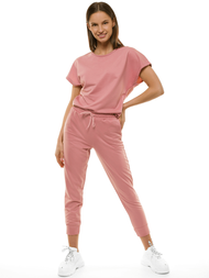 Komplet dresowy dwuczęściowy damski różowy OZONEE O/MB1001/21