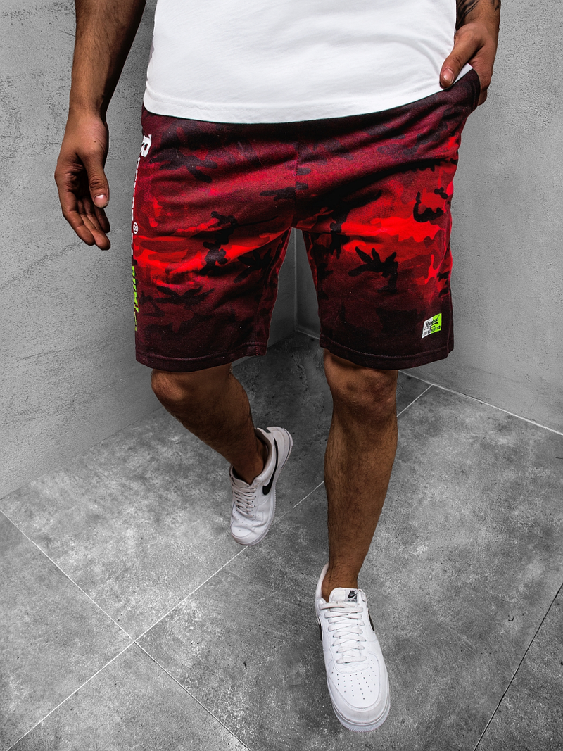 Spodenki dresowe męskie czerwone OZONEE JS/KK300150Z