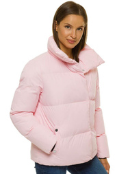 Kurtka zimowa damska jasnoróżowa OZONEE JS/M23062/5