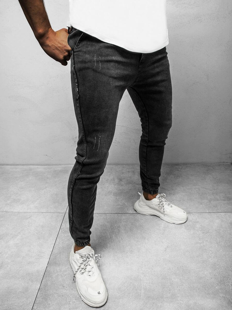 Штани чоловічі джоггери Чорнi OZONEE DJ/5672