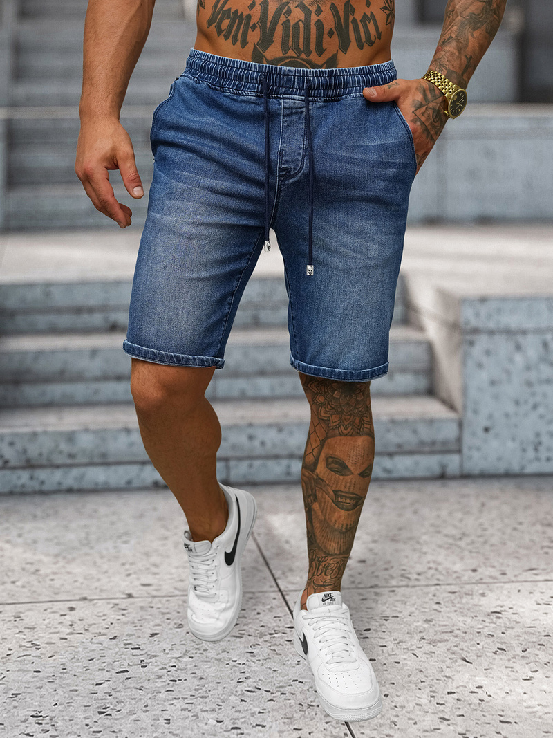 Spodenki męskie jeansowe niebieskie OZONEE NB/MP0314B