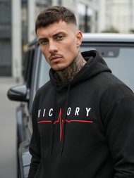 Bluza z kapturem męska czarna OZONEE JS/8B1757/3