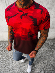 T-shirt męski czerwony OZONEE JS/8T86/18