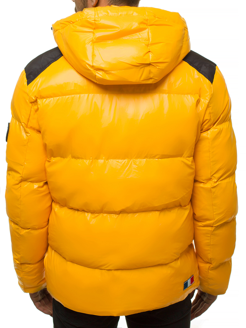 Kurtka zimowa męska pikowana żółta OZONEE N/6577
