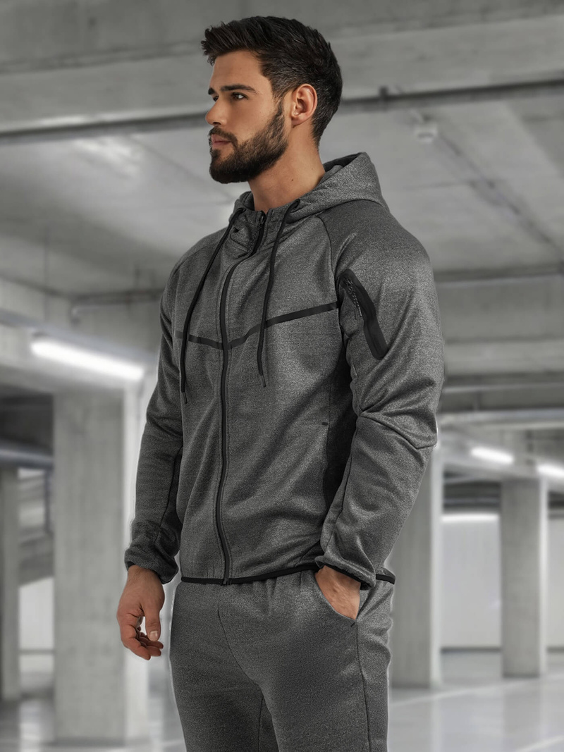 Komplet dresowy męski grafitowy OZONEE JS/8C1966/5