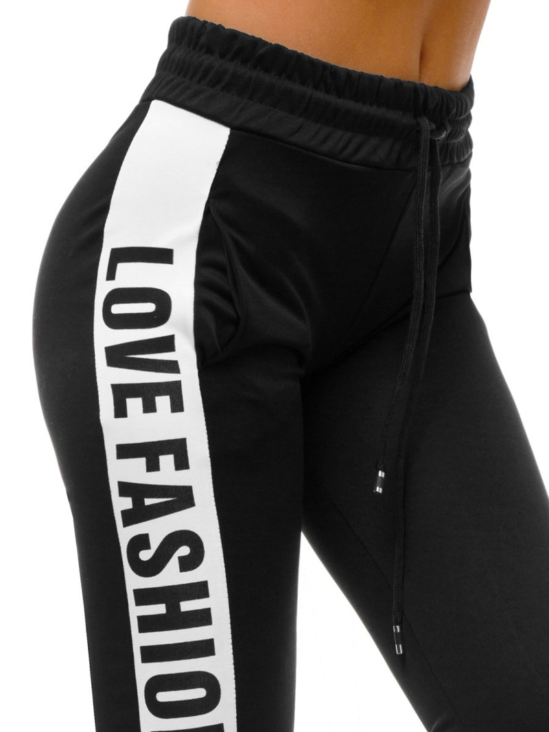 Спортивні штани жіночі Чорно-Червонi OZONEE O/82317