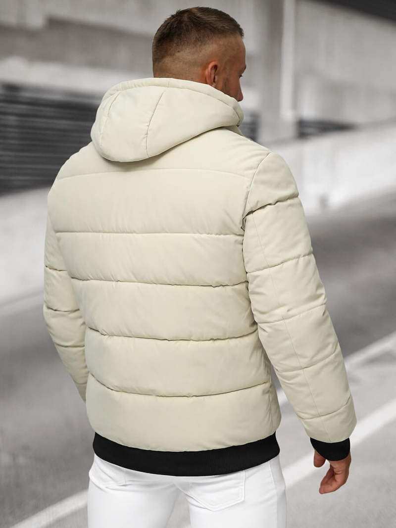 Kurtka zimowa męska ecru OZONEE JS/31M5026/280