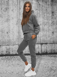 Komplet dresowy dwuczęściowy damski grafitowy OZONEE JS/8C69/5Z
