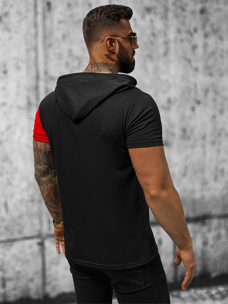 Футболка чоловіча Чорно-Червона OZONEE JS/8T981