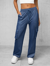 Штани Жіночі джинсові tемно-синi OZONEE O/HGM6610