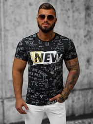 T-shirt męski czarny OZONEE JS/8T961