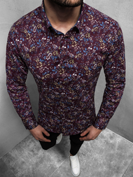 Koszula męska w kwiaty OZONEE EP/K09Z