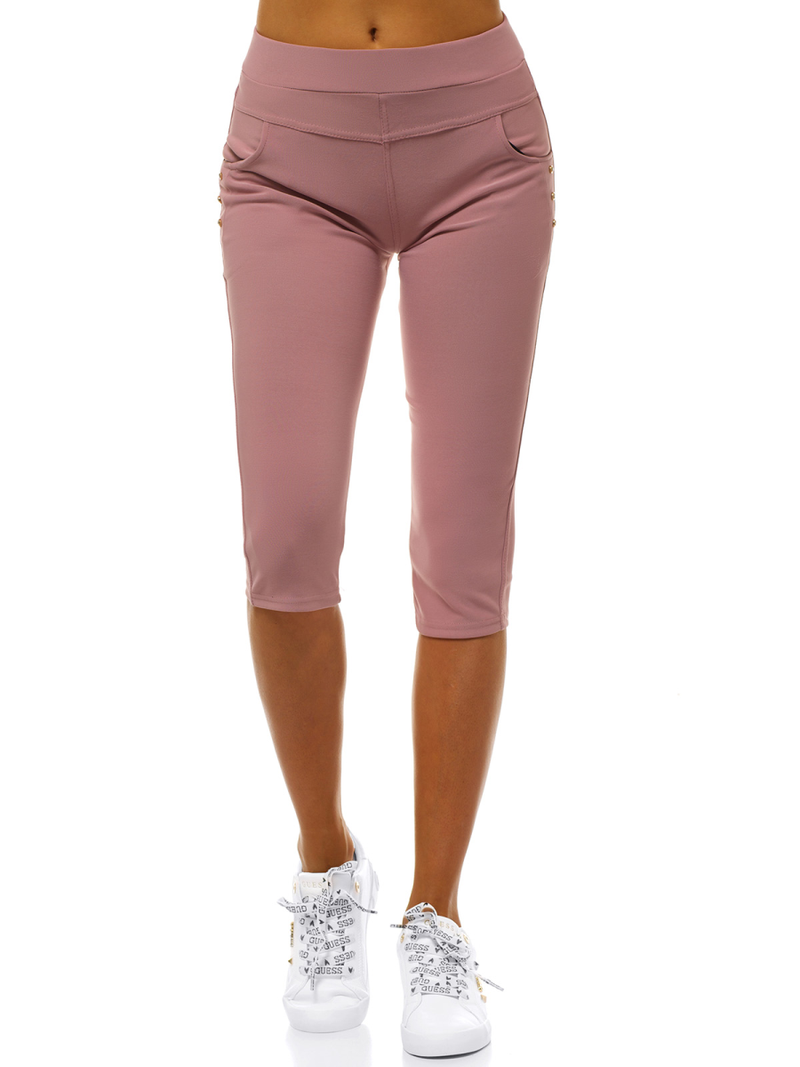 Legginsy krótkie damskie różowe OZONEE JS/1041/A16