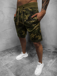 Spodenki dresowe męskie zielone OZONEE JS/68K10036/2