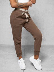 Spodnie dresowe damskie brązowe OZONEE O/10658