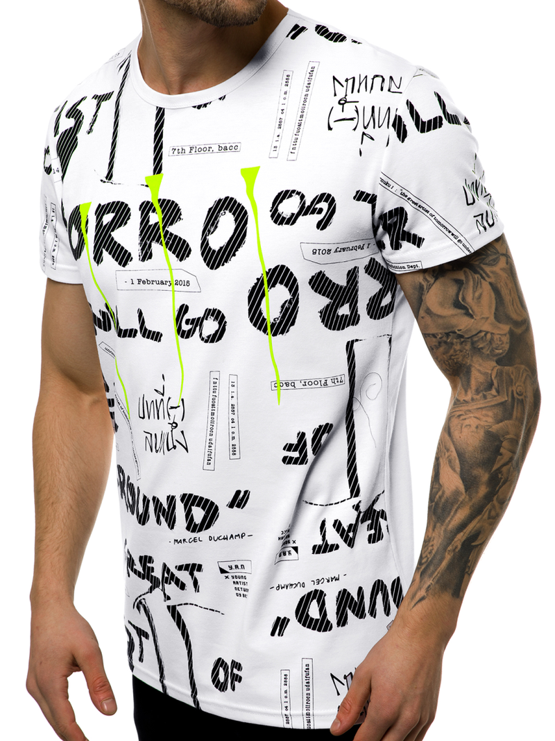 T-Shirt męski biały OZONEE JS/SS10926