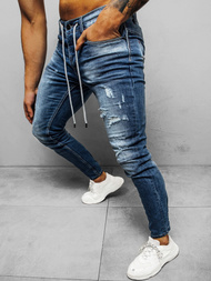 Spodnie jeansowe męskie niebieskie OZONEE NB/MP0005B