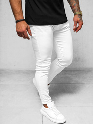 Spodnie jeansowe męskie białe OZONEE O/E7887W