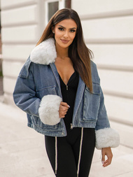 Kurtka damska jeansowa niebieska OZONEE JS/11Z8219