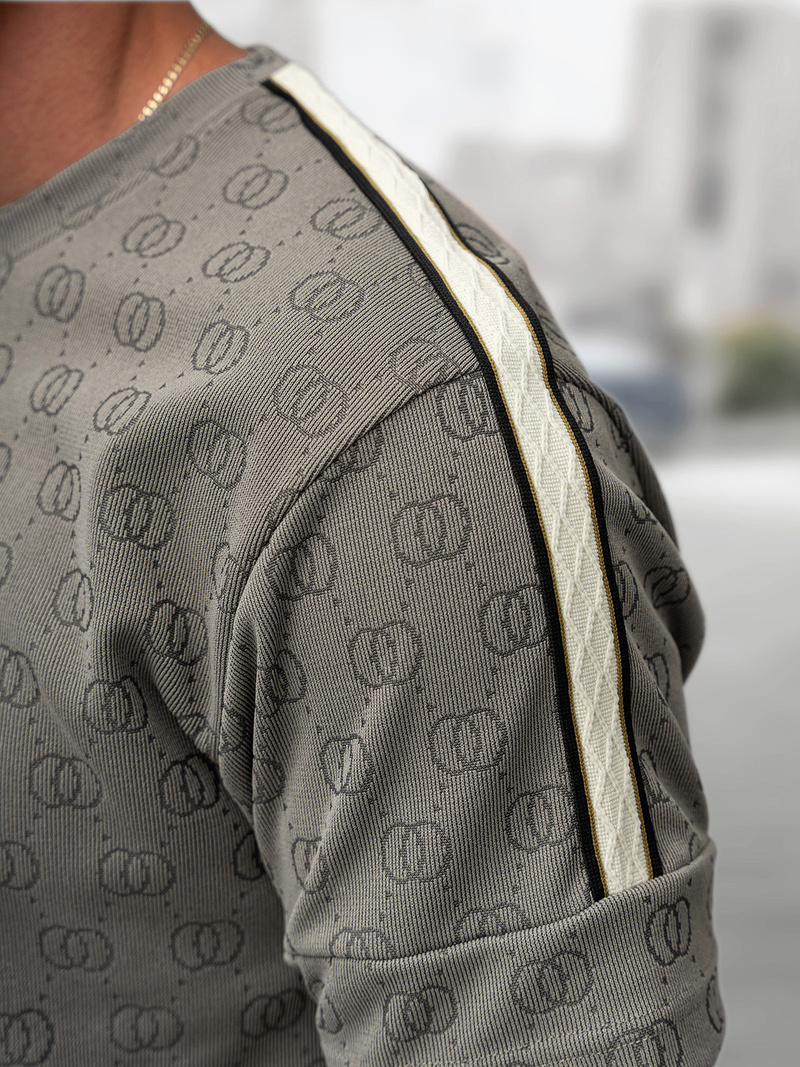 Komplet dresowy męski krótki ciemno-szary OZONEE O/QQ1621AB