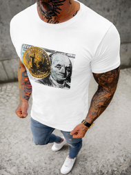 T-Shirt męski biały OZONEE O/BL2260