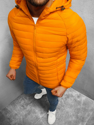 Kurtka przejściowa męska pikowana ciemno-zółta OZONEE JS/HM112/22