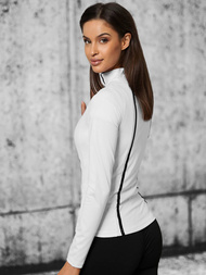 Bluza damska rozpinana biała OZONEE JS/HH020/45Z