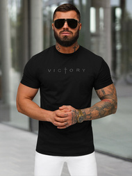 T-shirt męski slim fit czarny OZONEE NB/MT3138