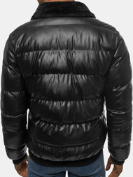 Kurtka skórzana męska czarna OZONEE O/9030