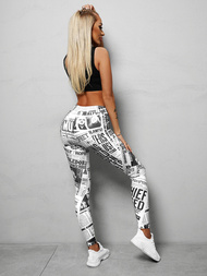 Legginsy damskie biało-czarne OZONEE O/20975Z