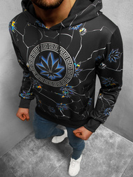 Bluza z kapturem męska czarna OZONEE O/HM727Z