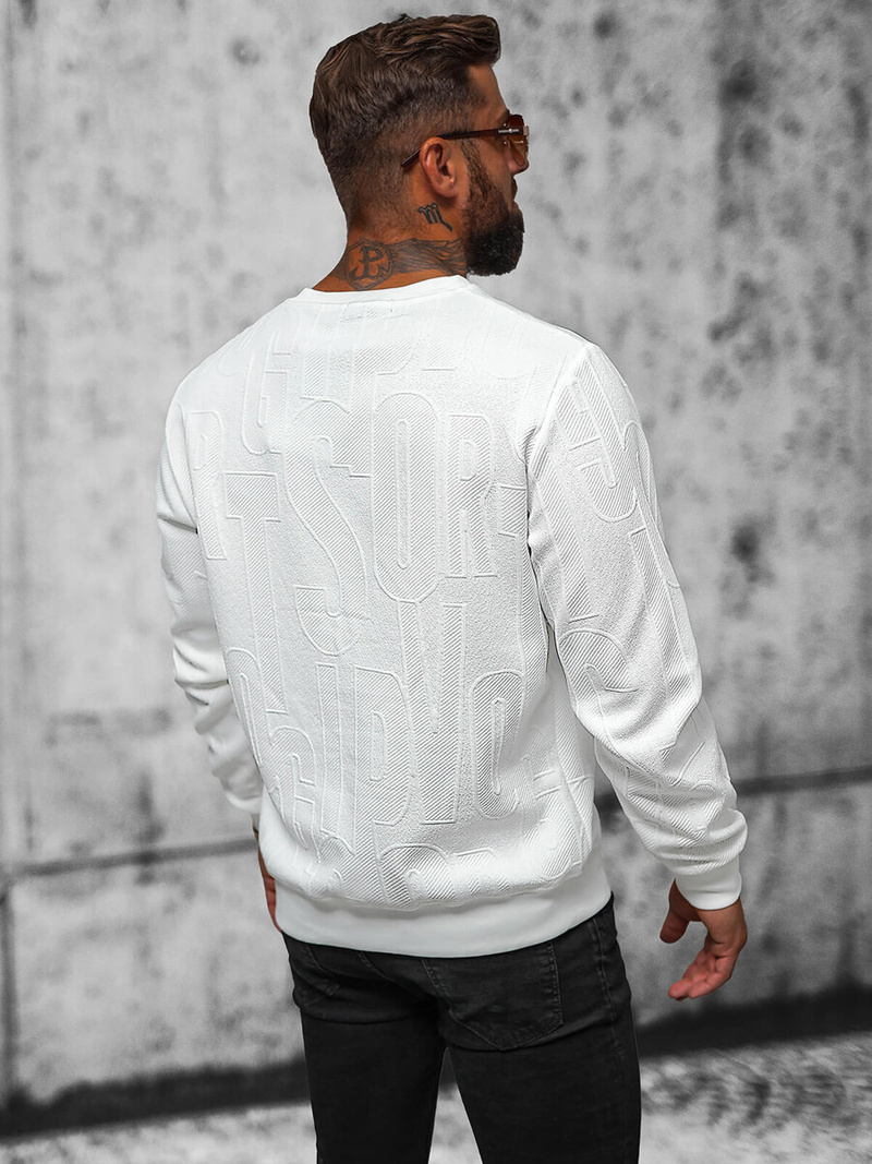 Bluza męska biała OZONEE JS/3B576