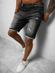 Spodenki męskie jeansowe czarne OZONEE NB/MP0042N