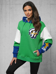 Bluza z kapturem oversize zielona OZONEE O/SWE23036Z