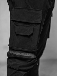 Spodnie męskie chino joggery czarne OZONEE O/PS5520