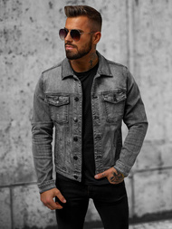 Kurtka męska jeansowa grafitowa OZONEE T/90022Z