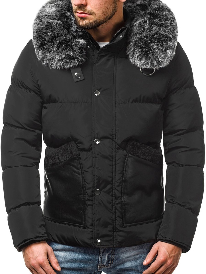 Kurtka zimowa męska czarna OZONEE O/99120